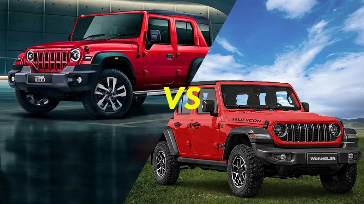 Mahindra Thar Roxx vs Jeep Wrangler